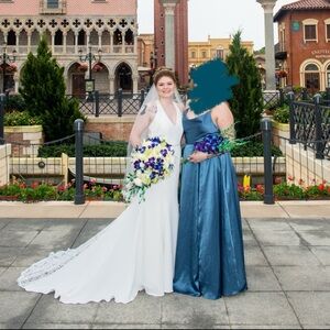 Galina Signature Steel Blue Bridesmaid Dress